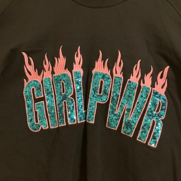 Girl Pwr Sequin and Silk Embroidered Sweater - Picture 2 of 7